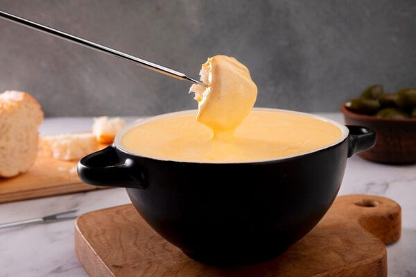 melted cheese in a bowl