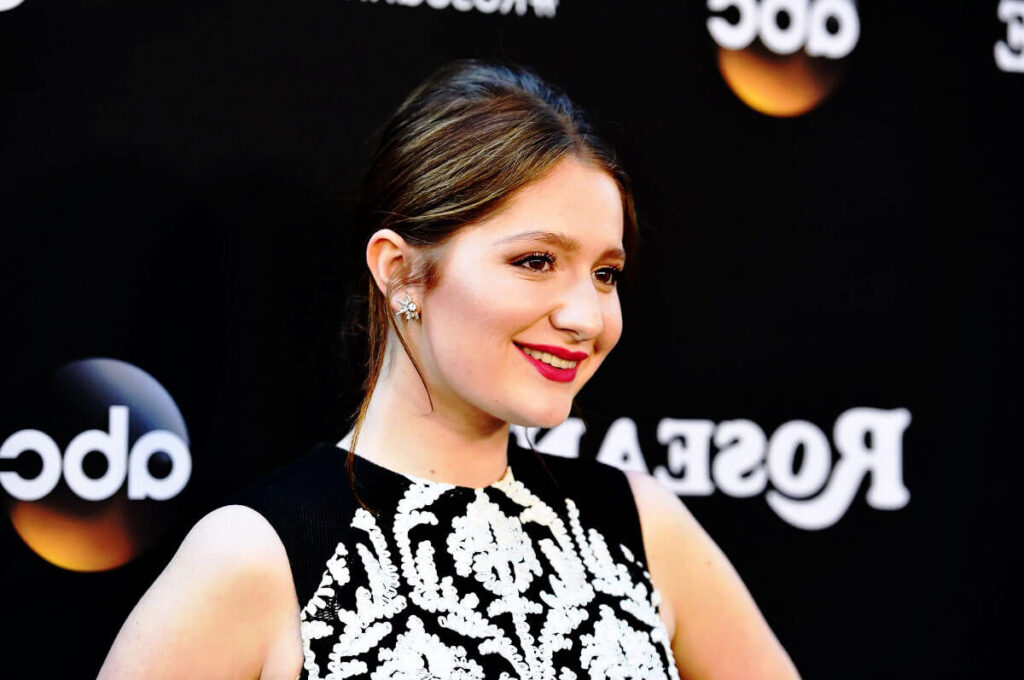 emma kenney in black dress