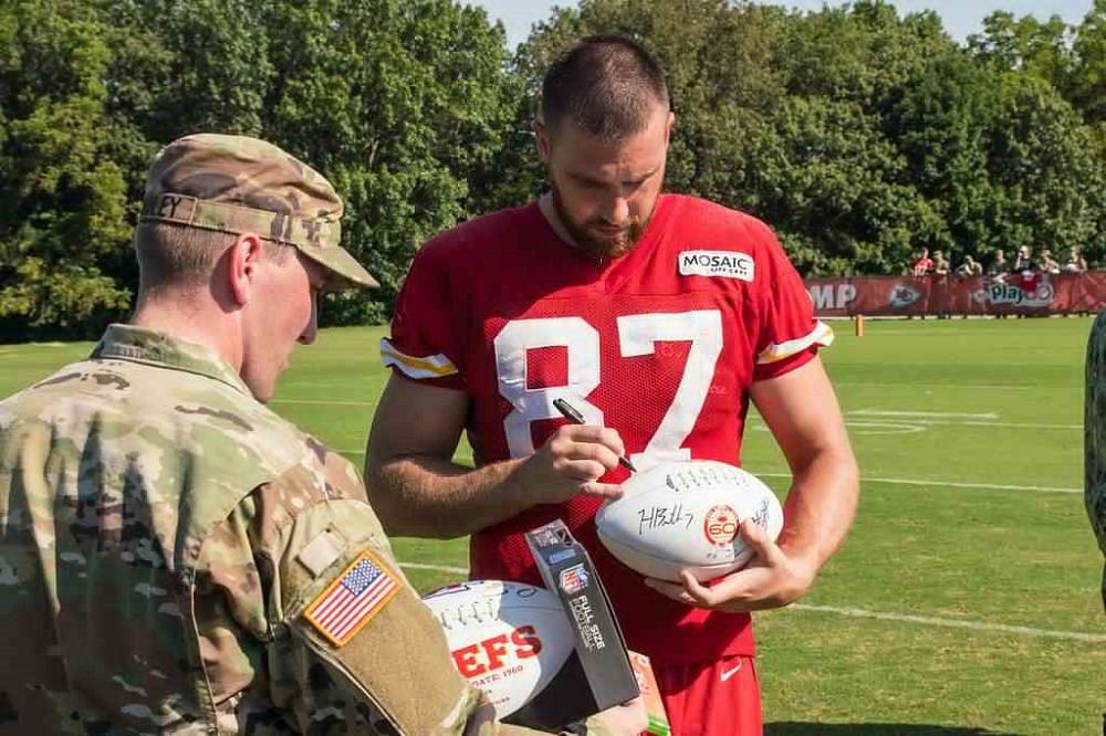 Travis Kelce Signature in Ball