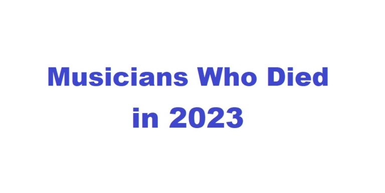 Died Musicians 2023